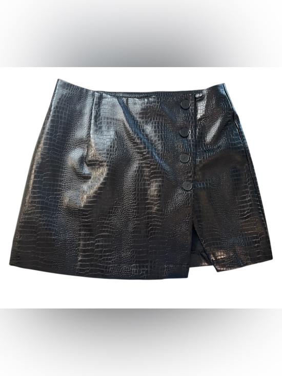 Commense Dresses & Skirts - Commense Faux Croc Asymmetric Mini Skirt-NWOT